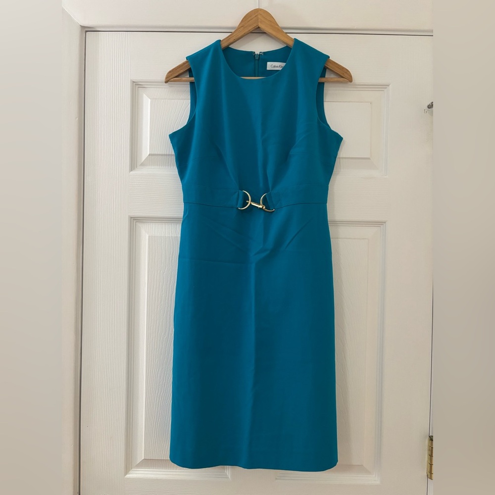 Calvin Klein Teal Sleeveless Dress